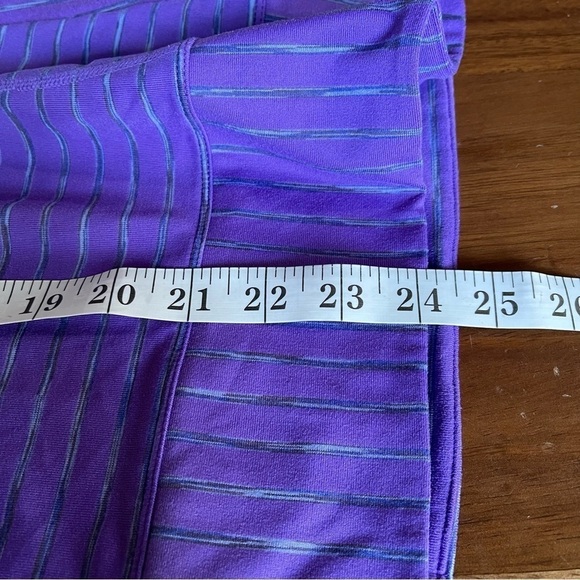Athleta Size XS Purple Pop Striped Space Dye Long Sleeve Top Athleisure - Picture 9 of 9